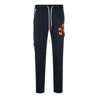 Pantalon de sport/jogging Off-White pour homme FW21 à imprimé Arrows, coupe ajustée, noir Pantalon de sport/jogging Off-White pour homme FW21 à imprimé Arrows, coupe ajustée, noir