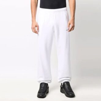 Pantalon de sport/jogging Off-White pour homme FW21 à taille élastique, blanc Pantalon de sport/jogging Off-White pour homme FW21 à taille élastique, blanc
