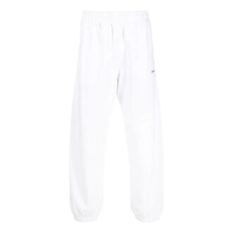Pantalon de sport/jogging Off-White pour homme FW22 avec logo imprimé, version blanche Pantalon de sport/jogging Off-White pour homme FW22 avec logo imprimé, version blanche