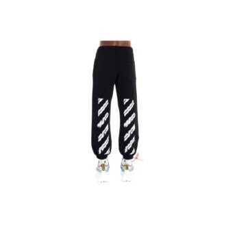 Pantalon de sport/jogging Off-White pour homme à imprimé logo, coupe ample, noir Pantalon de sport/jogging Off-White pour homme à imprimé logo, coupe ample, noir