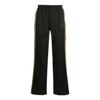 Pantalon de sport/jogging pour homme Off-White à logo et bande latérale, coupe ample, noir Pantalon de sport/jogging pour homme Off-White à logo et bande latérale, coupe ample, noir