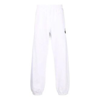 Pantalon de sport/jogging unie imprimé Arrows Off-White pour homme FW21, coupe ample, blanc Pantalon de sport/jogging unie imprimé Arrows Off-White pour homme FW21, coupe ample, blanc