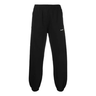 Pantalon de sport/jogging unie Off-White pour homme, collection automne-hiver 2022, version noire Pantalon de sport/jogging unie Off-White pour homme, collection automne-hiver 2022, version noire