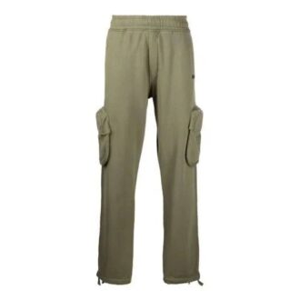Pantalon de sport/jogging unie à poches cargo Off-White pour homme FW21, coupe ample, marron Pantalon de sport/jogging unie à poches cargo Off-White pour homme FW21, coupe ample, marron