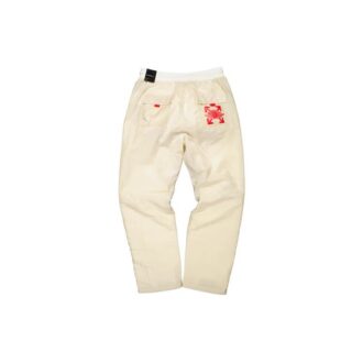 Pantalon de sport long Air Jordan x Off-White avec logo imprimé « Cream White »
