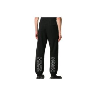 Pantalon de sport long avec imprimé flèche Noir