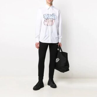 Pantalon de sport long à logo SS21 Noir