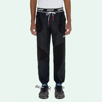 Pantalon de sport long slim fit avec logo Arrows imprimé et cordon de serrage, noir