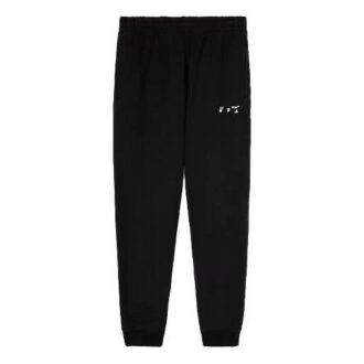 Pantalon de sport long SS22 avec logo, version standard, noir