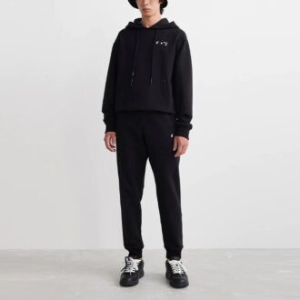 Pantalon de sport long SS22 avec logo, version standard, noir