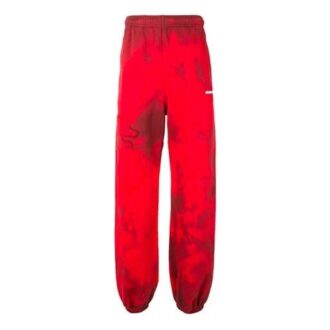 Pantalon de sport/pantalon/jogging tie-dye rouge Off-White pour homme