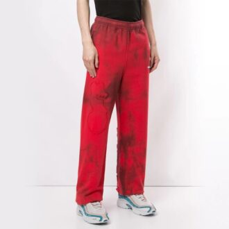 Pantalon de sport/pantalon/jogging tie-dye rouge Off-White pour homme