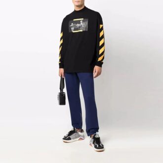 Pantalon de sport/pantalon/jogging unie à motif Arrows Off-White pour homme, bleu