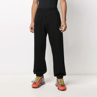Pantalon de sport pour homme SS21 avec logo, noir