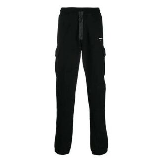 Pantalon de survêtement cargo avec logo noir imprimé