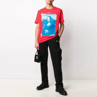 Pantalon de survêtement cargo à logo SS21, coupe ajustée, noir