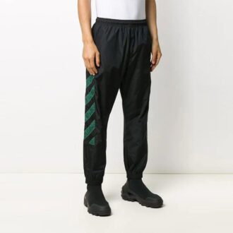 Pantalon de survêtement à rayures diagonales pour homme