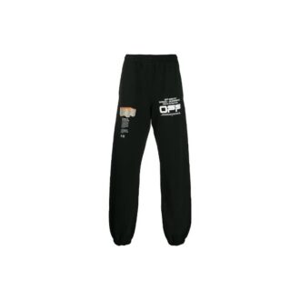 Pantalon de survêtement SS20 à logo ondulé pour homme, noir