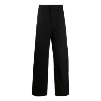 Pantalon droit décontracté Off-White pour homme FW22, imprimé rayé unie, coupe ample, noir