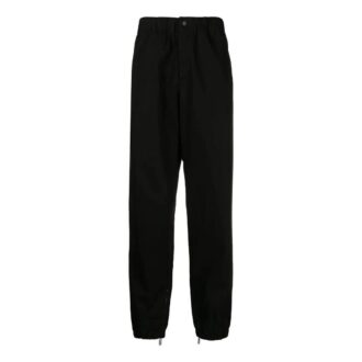 Pantalon droit décontracté à taille élastique unie Off-White pour homme, collection SS22, version noire