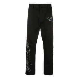 Pantalon droit imprimé « The Kiss »