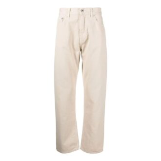 Pantalon droit zippé « Beige »