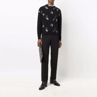 Pantalon long casual unie Off-White pour homme FW21 Noir