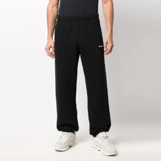 Pantalon long décontracté droit ample imprimé Off-White pour homme SS22 Noir