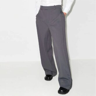 Pantalon long décontracté droit unie Off-White pour homme FW21, coupe ample, gris