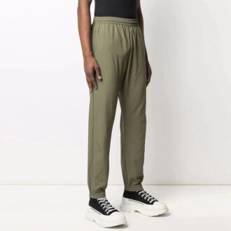 Pantalon long décontracté FW21 avec logo, version standard, vert foncé