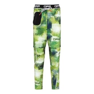 Pantalon long décontracté imprimé camouflage Off-White pour homme, vert