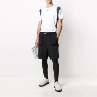 Pantalon long décontracté Off-White pour homme à motif alphabétique, coupe ajustée, noir
