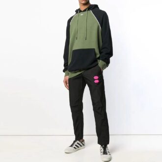 Pantalon long décontracté Off-White pour homme, taille D, coupe ajustée, noir