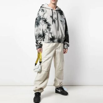 Pantalon long décontracté pour homme Off-White, coupe ample, beige