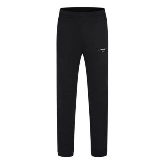 Pantalon long décontracté unie avec logo imprimé Off-White pour homme, noir