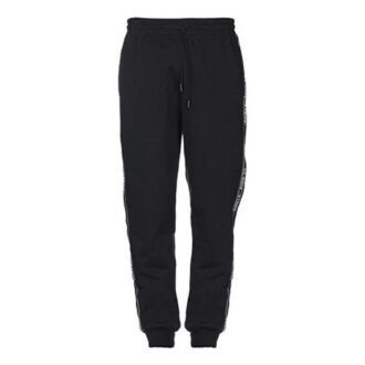 Pantalon Off-White pour homme à rayures latérales, noir