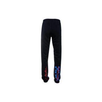 Pantalon oversize en coton avec logo pour homme, style urbain, noir