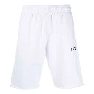 Pantalons FW21 avec logo imprimé et taille élastique, version Shorts de sport, blanc