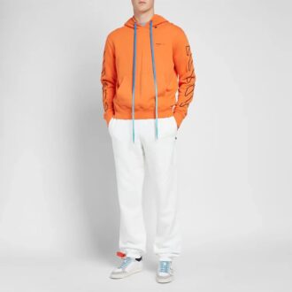 Pantalons street style en coton uni avec logo, en mélange de tissus