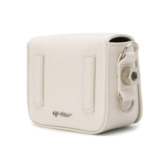Petit sac à bandoulière Off-White de la série Binder Clip, blanc
