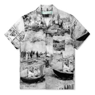 Petite chemise décontractée en coton Gris Blanc