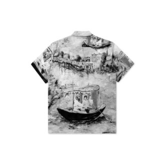 Petite chemise décontractée en coton Gris Blanc