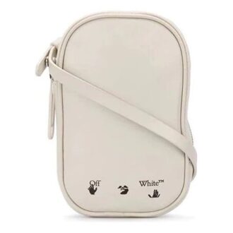 Pochette à bandoulière avec logo « Beige »