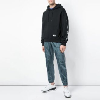 Polaire à capuche imprimée SS19 pour homme, noir