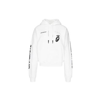 Polaire à capuche Split Arrows pour homme, blanche