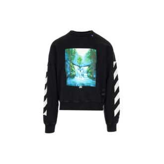 Pull ample imprimé noir Off-White pour homme