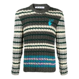 Pull ample à motifs Off-White pour homme, gris