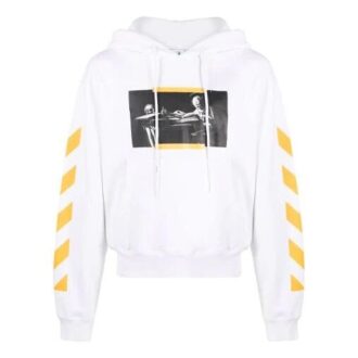 Pull ample Off-White pour homme FW21 à imprimé Caravaggio, blanc