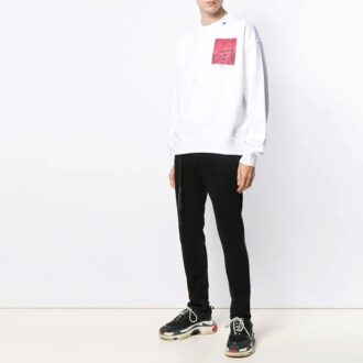 Pull ample pour homme en coton non fini Diag