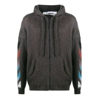 Pull à capuche Arrow Knit pour homme, gris